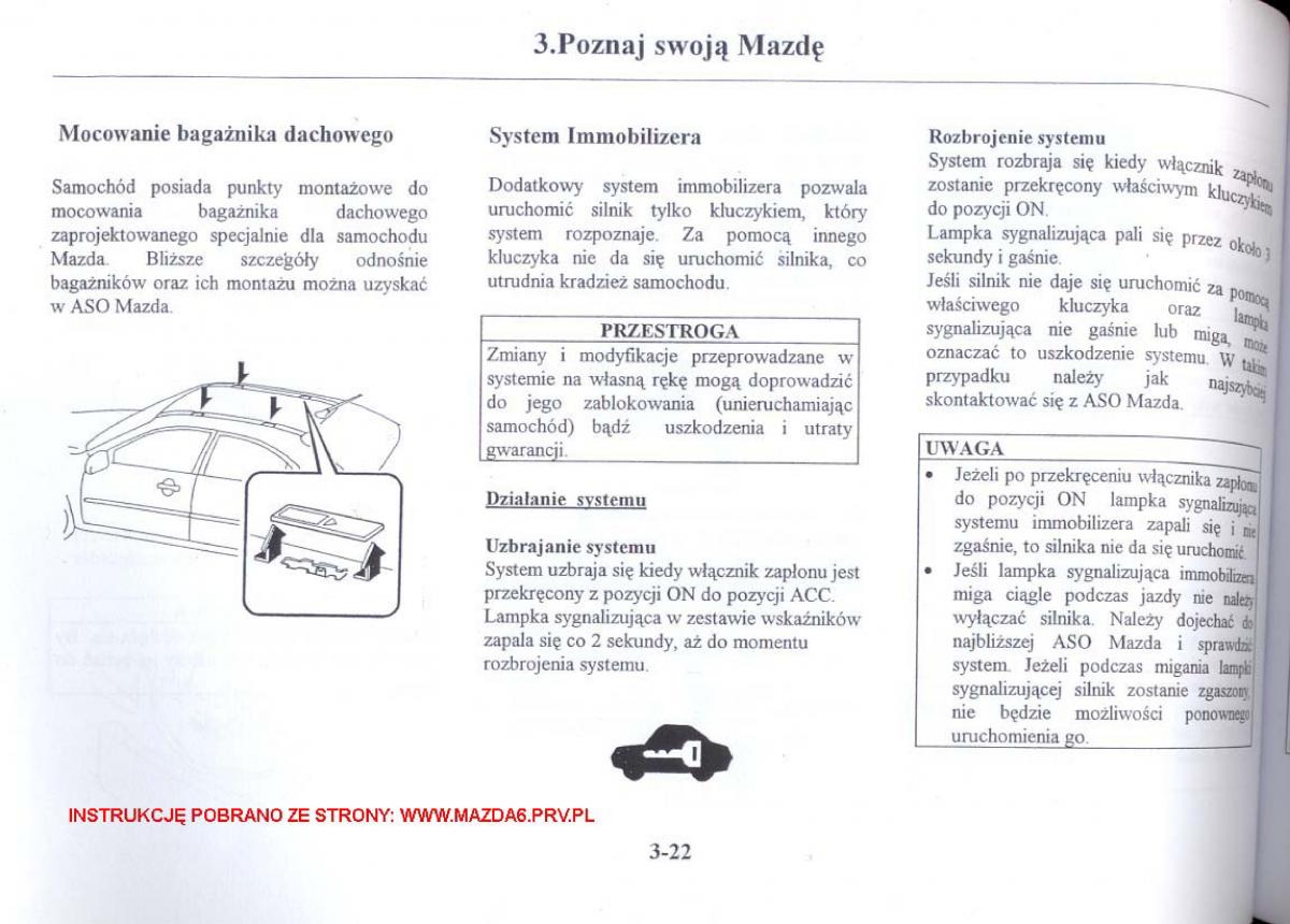 Mazda 6 I instrukcja obslugi / page 69