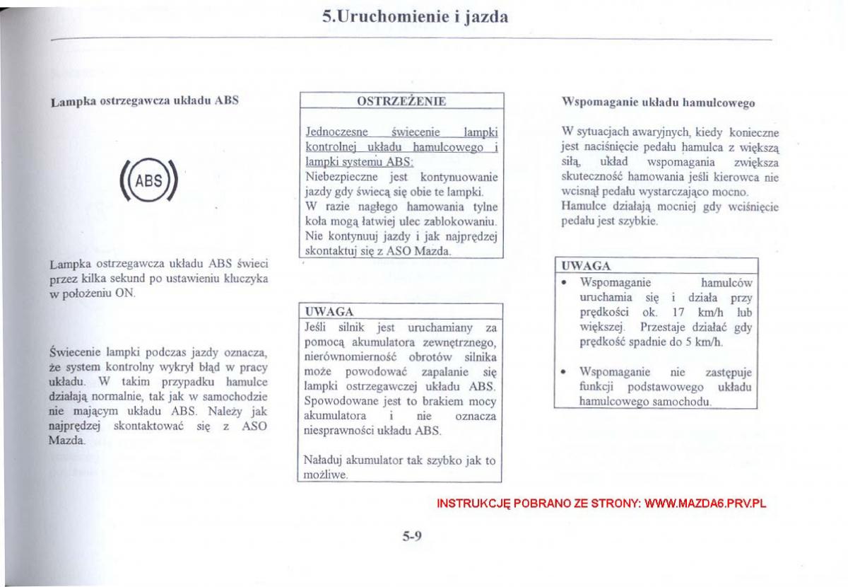 Mazda 6 I instrukcja obslugi / page 102