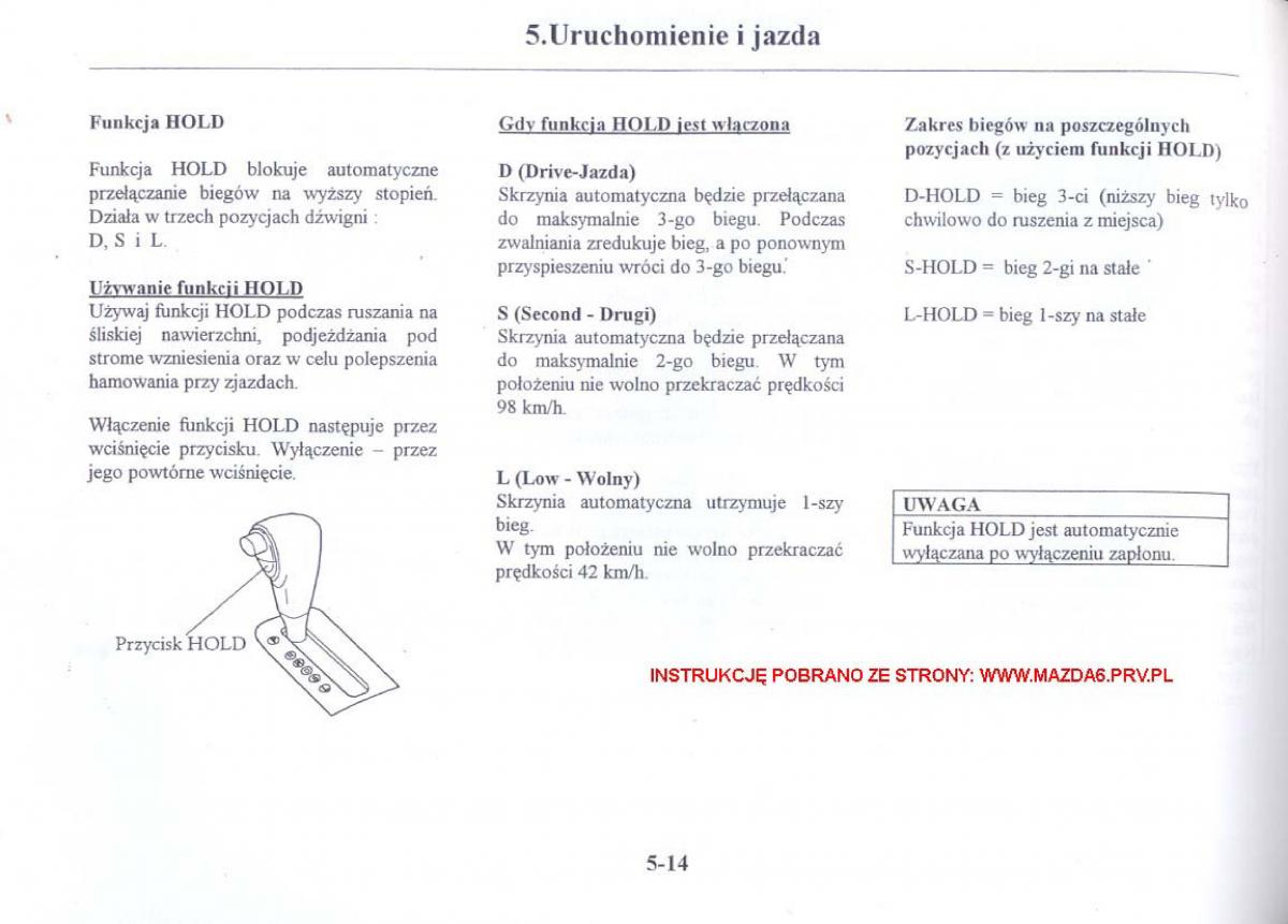 Mazda 6 I instrukcja obslugi / page 107