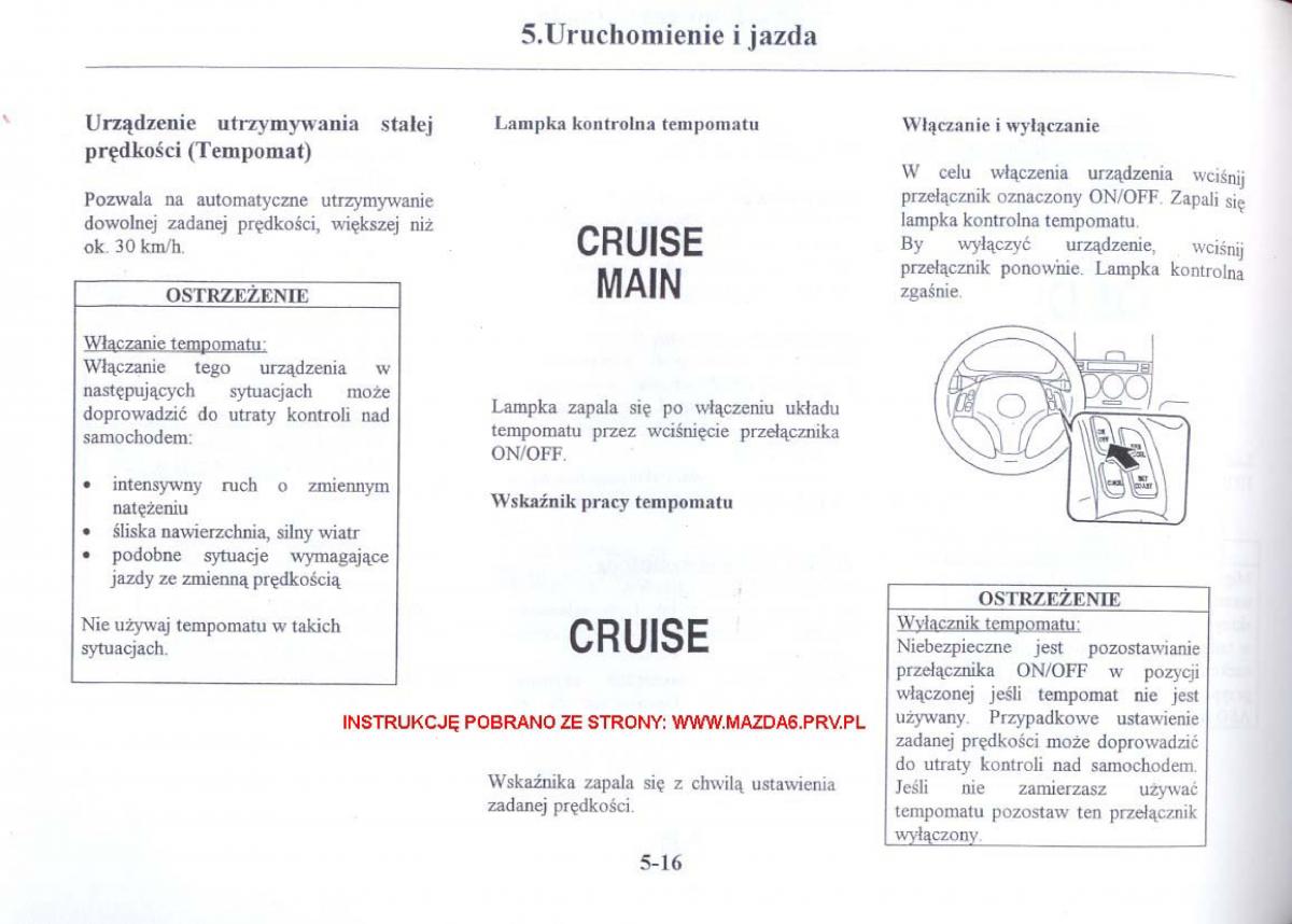 Mazda 6 I instrukcja obslugi / page 109