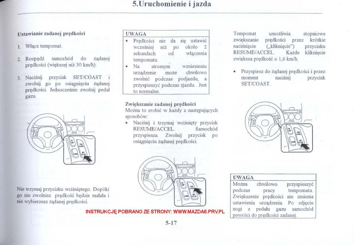 Mazda 6 I instrukcja obslugi / page 110