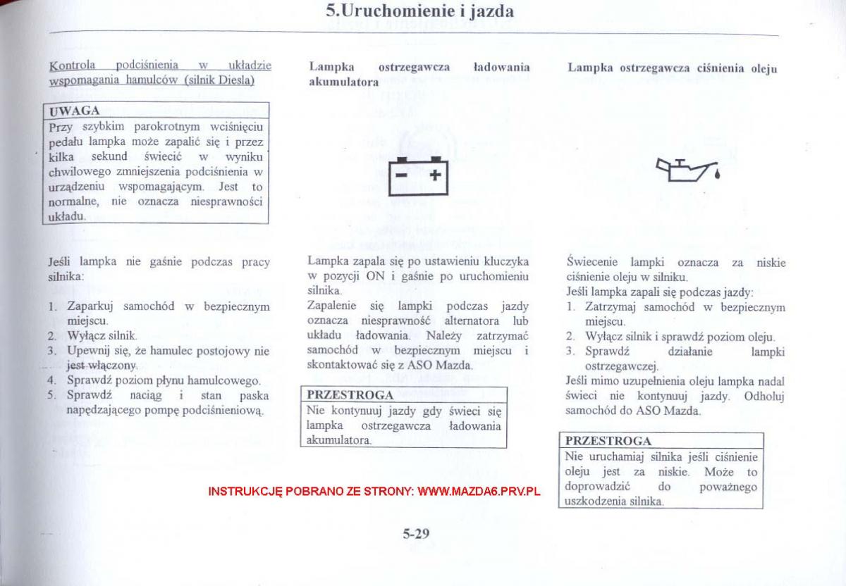 Mazda 6 I instrukcja obslugi / page 122