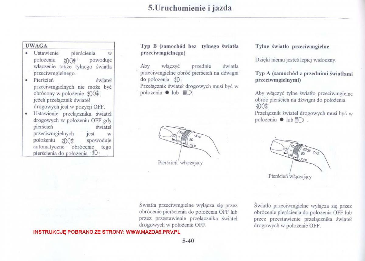 Mazda 6 I instrukcja obslugi / page 133