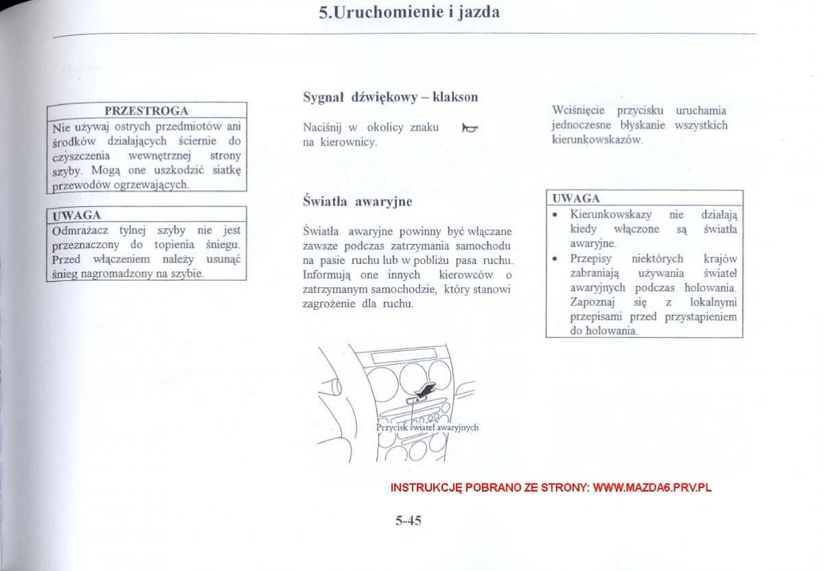 Mazda 6 I instrukcja obslugi / page 138