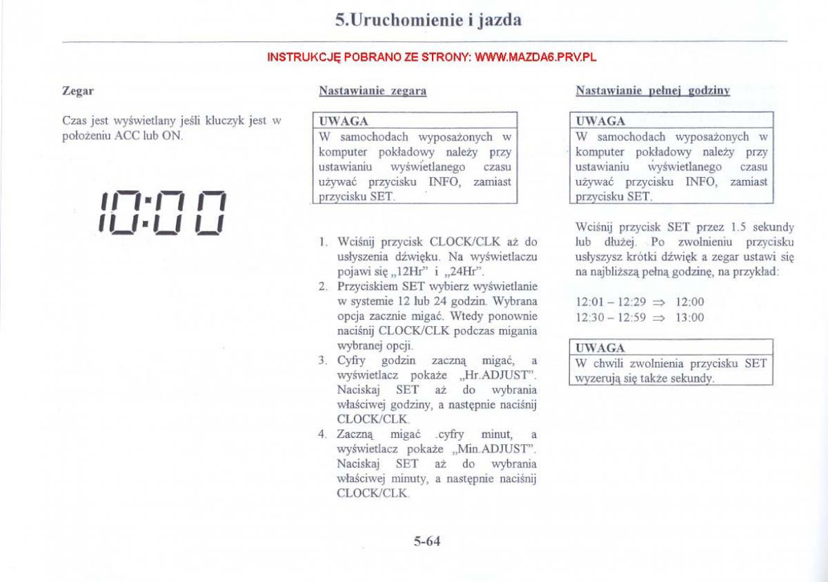 Mazda 6 I instrukcja obslugi / page 157