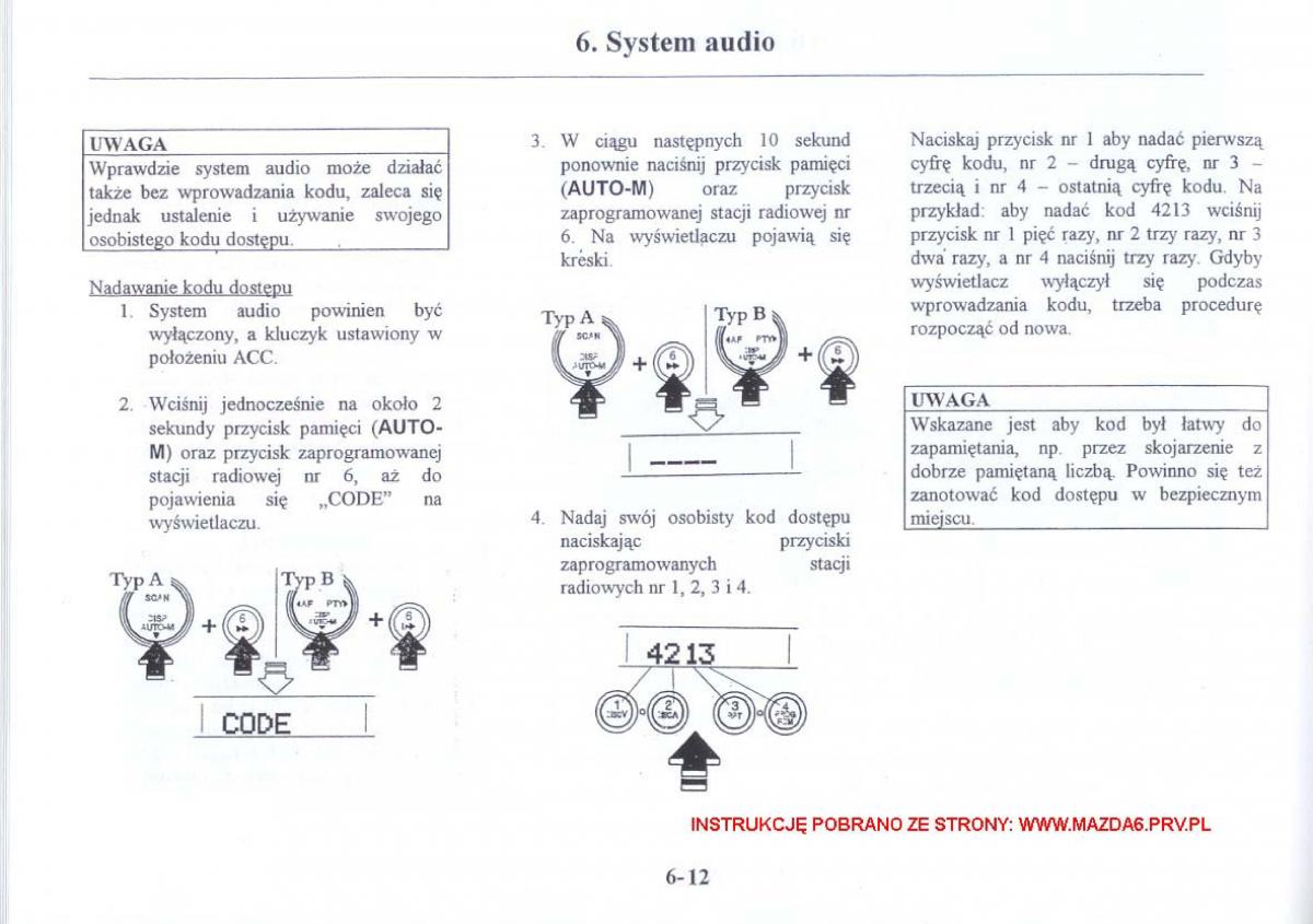 Mazda 6 I instrukcja obslugi / page 177