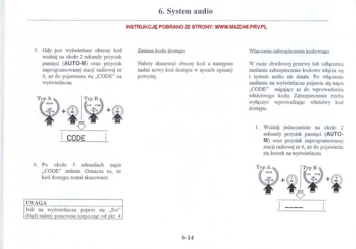 Mazda 6 I instrukcja obslugi / page 179