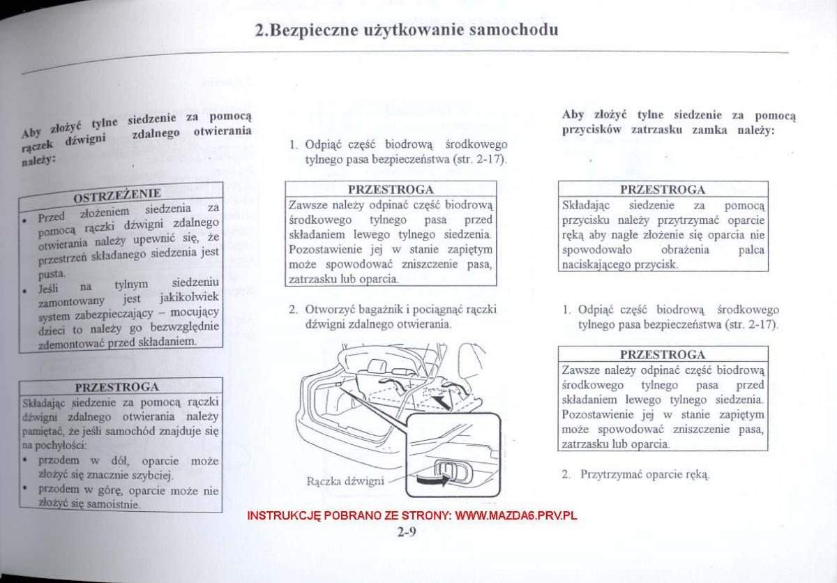 Mazda 6 I instrukcja obslugi / page 18