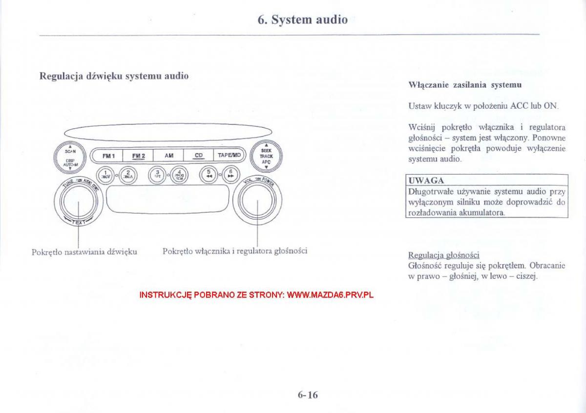 Mazda 6 I instrukcja obslugi / page 181