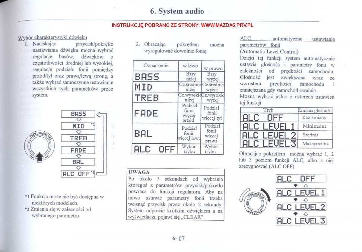 Mazda 6 I instrukcja obslugi / page 182