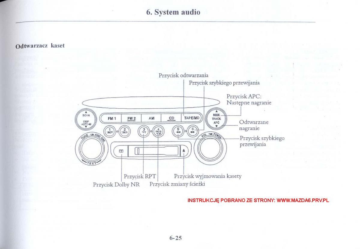 Mazda 6 I instrukcja obslugi / page 190