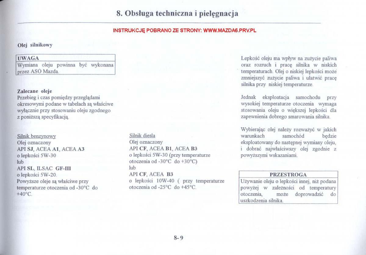 Mazda 6 I instrukcja obslugi / page 232