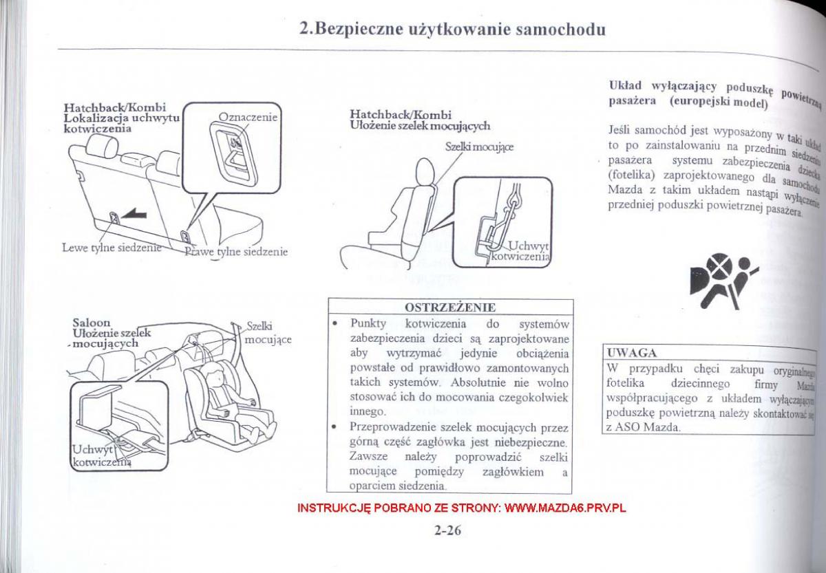 Mazda 6 I instrukcja obslugi / page 35