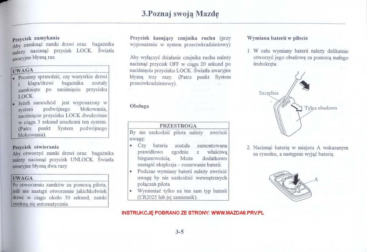 Mazda 6 I instrukcja obslugi / page 52