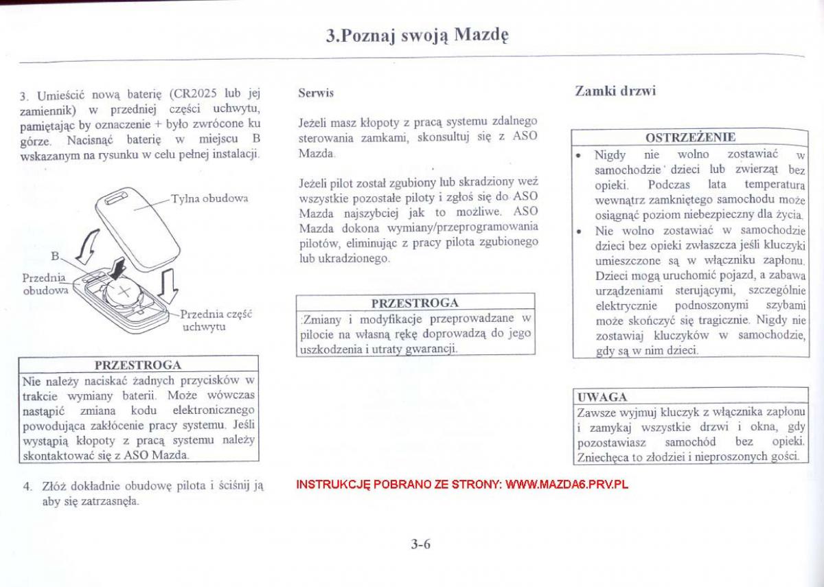 Mazda 6 I instrukcja obslugi / page 53