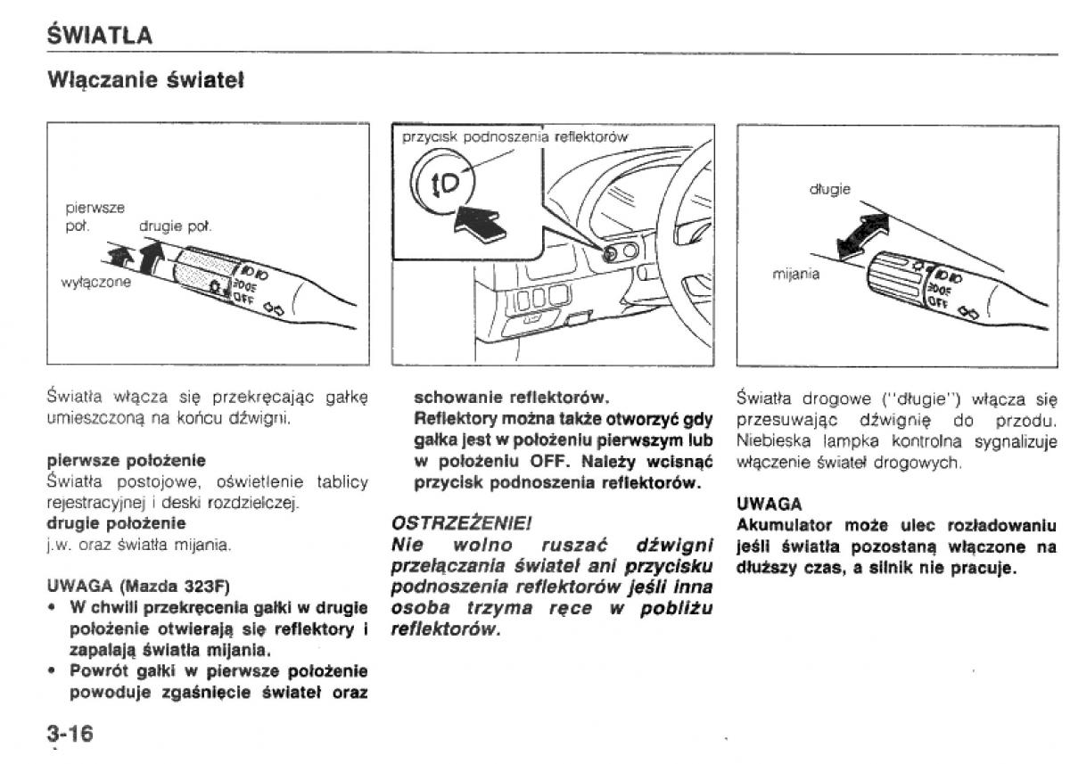 manual  Mazda 323 BG IV instrukcja / page 57