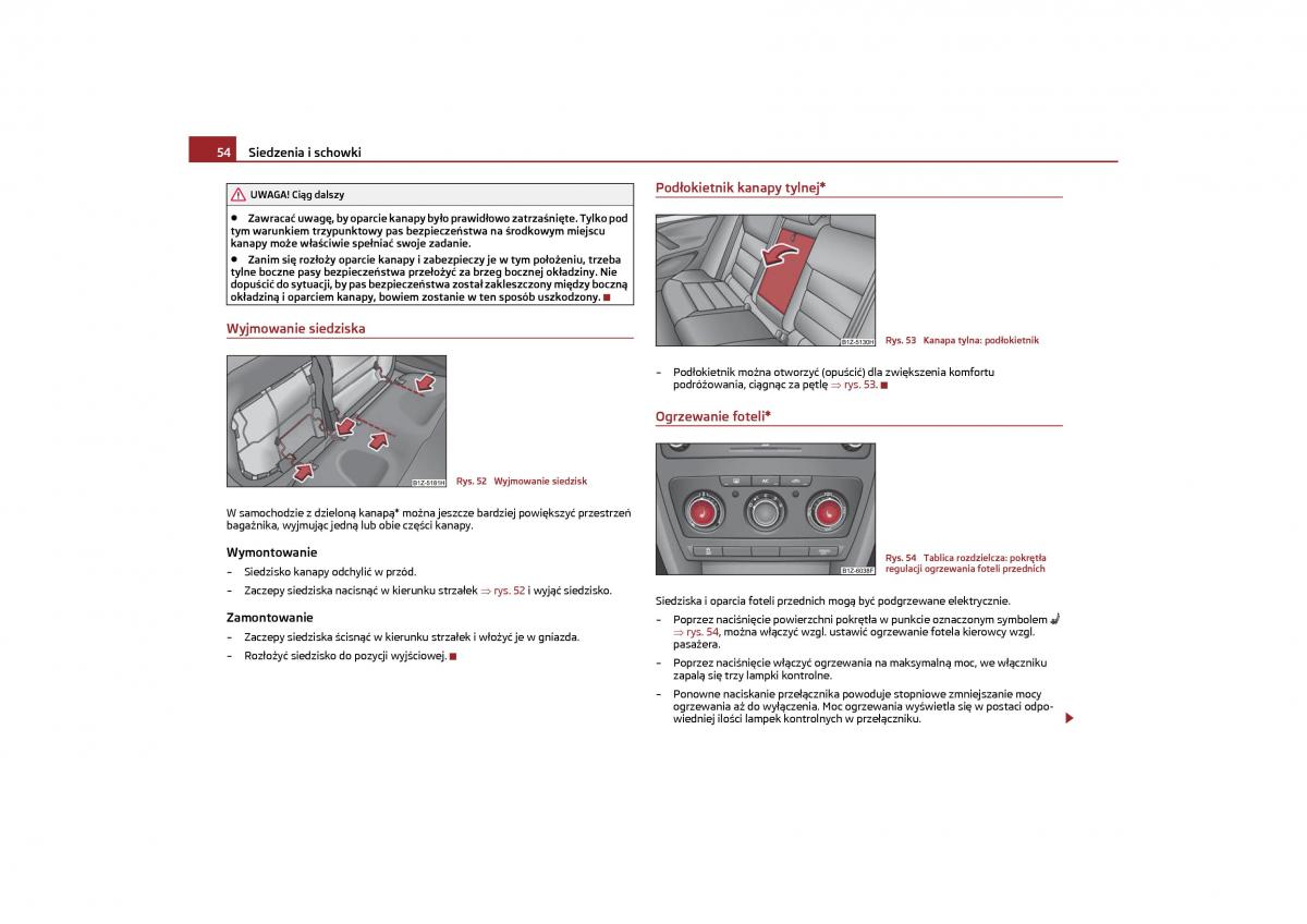 Skoda Octavia II instrukcja obslugi / page 55