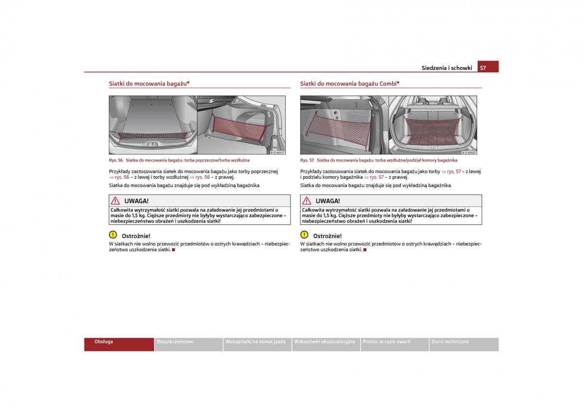 Skoda Octavia II instrukcja obslugi / page 58