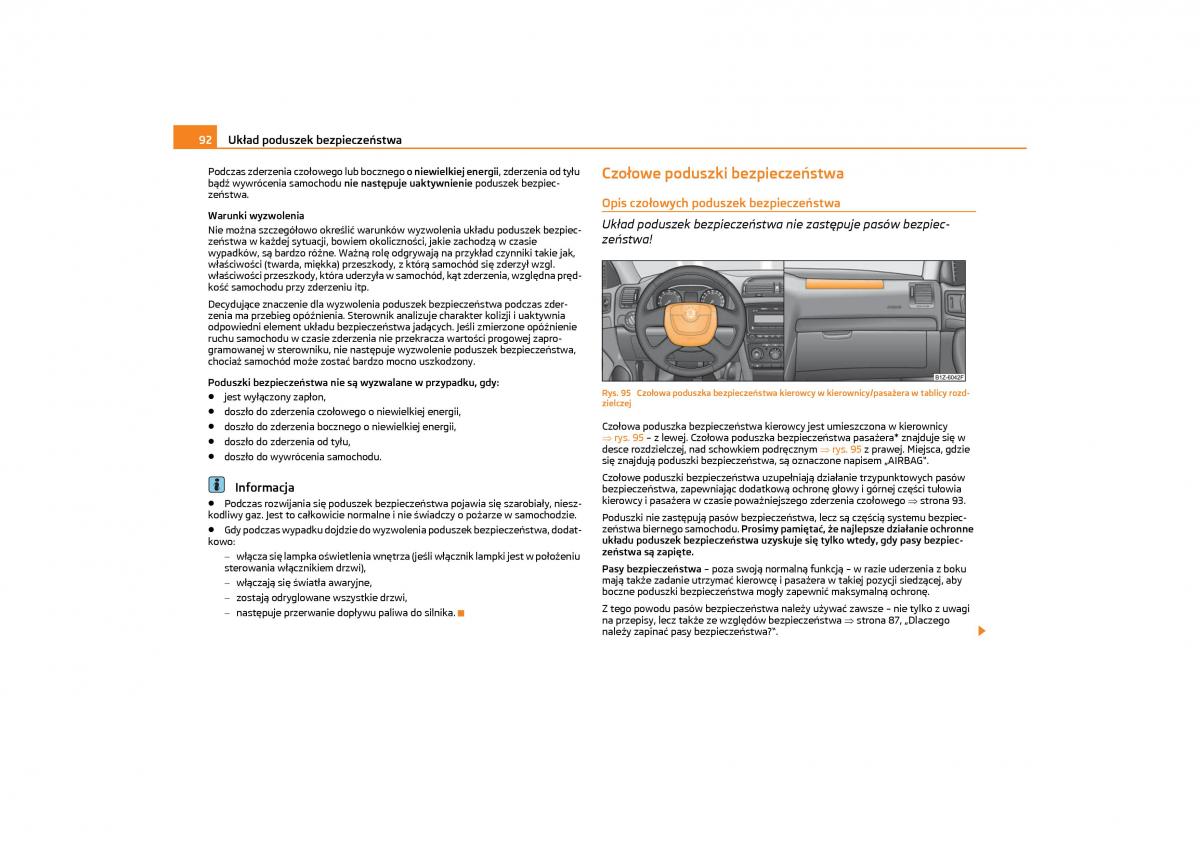 Skoda Octavia II instrukcja obslugi / page 93
