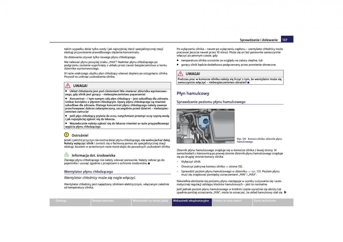 Skoda Octavia II instrukcja obslugi / page 138