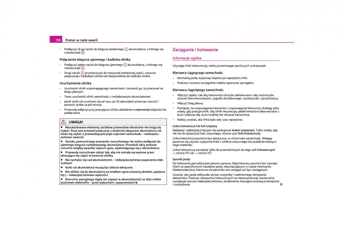 Skoda Octavia II instrukcja obslugi / page 157