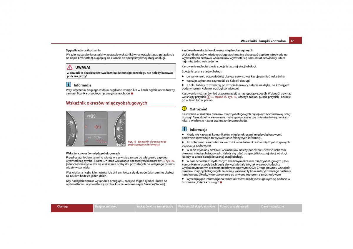 Skoda Octavia II instrukcja obslugi / page 18