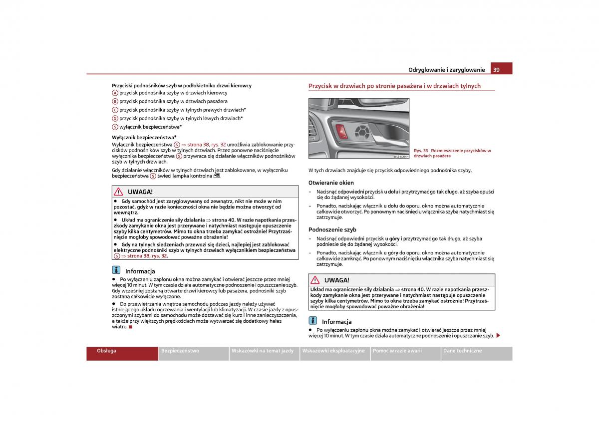 Skoda Octavia II instrukcja obslugi / page 40