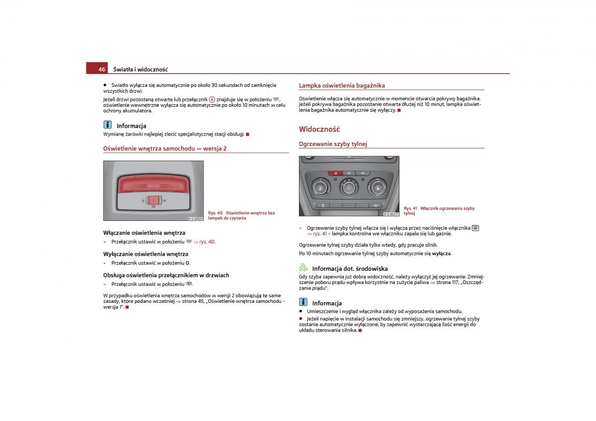 Skoda Octavia II instrukcja obslugi / page 47