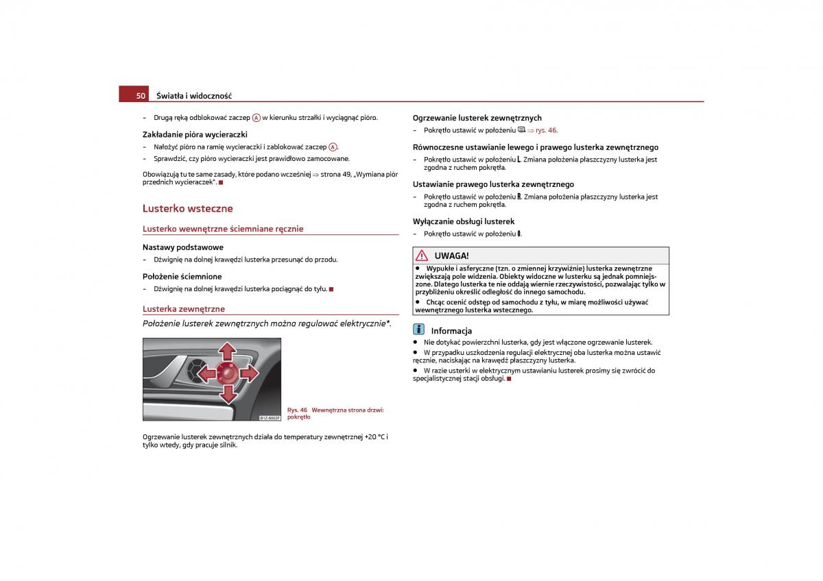 Skoda Octavia II instrukcja obslugi / page 51