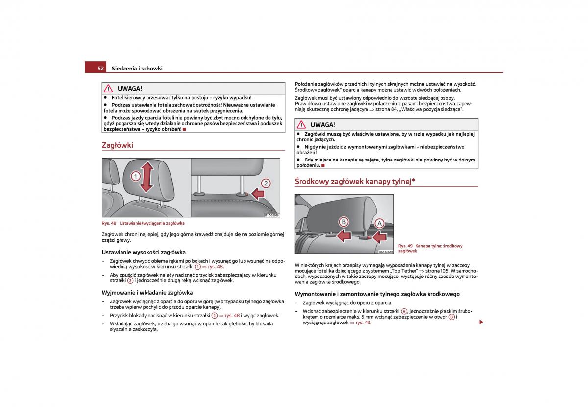 Skoda Octavia II instrukcja obslugi / page 53