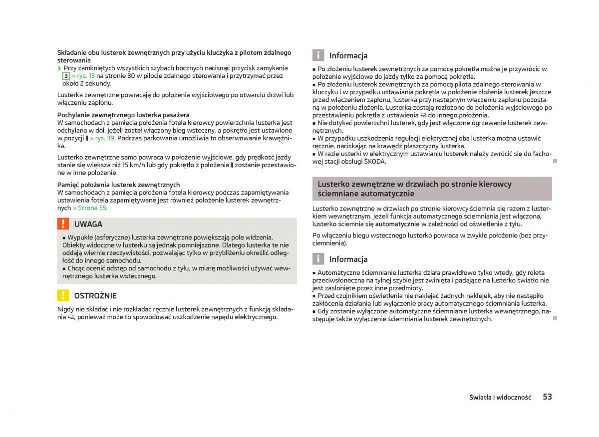 Skoda Octavia III instrukcja obslugi / page 55