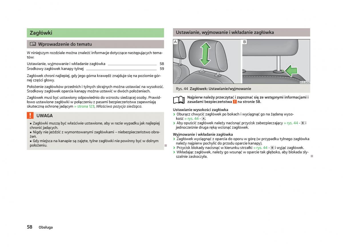 Skoda Octavia III instrukcja obslugi / page 60