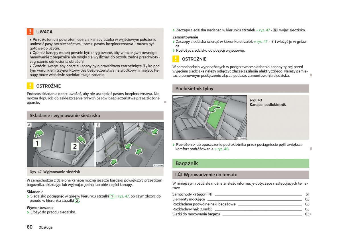 Skoda Octavia III instrukcja obslugi / page 62