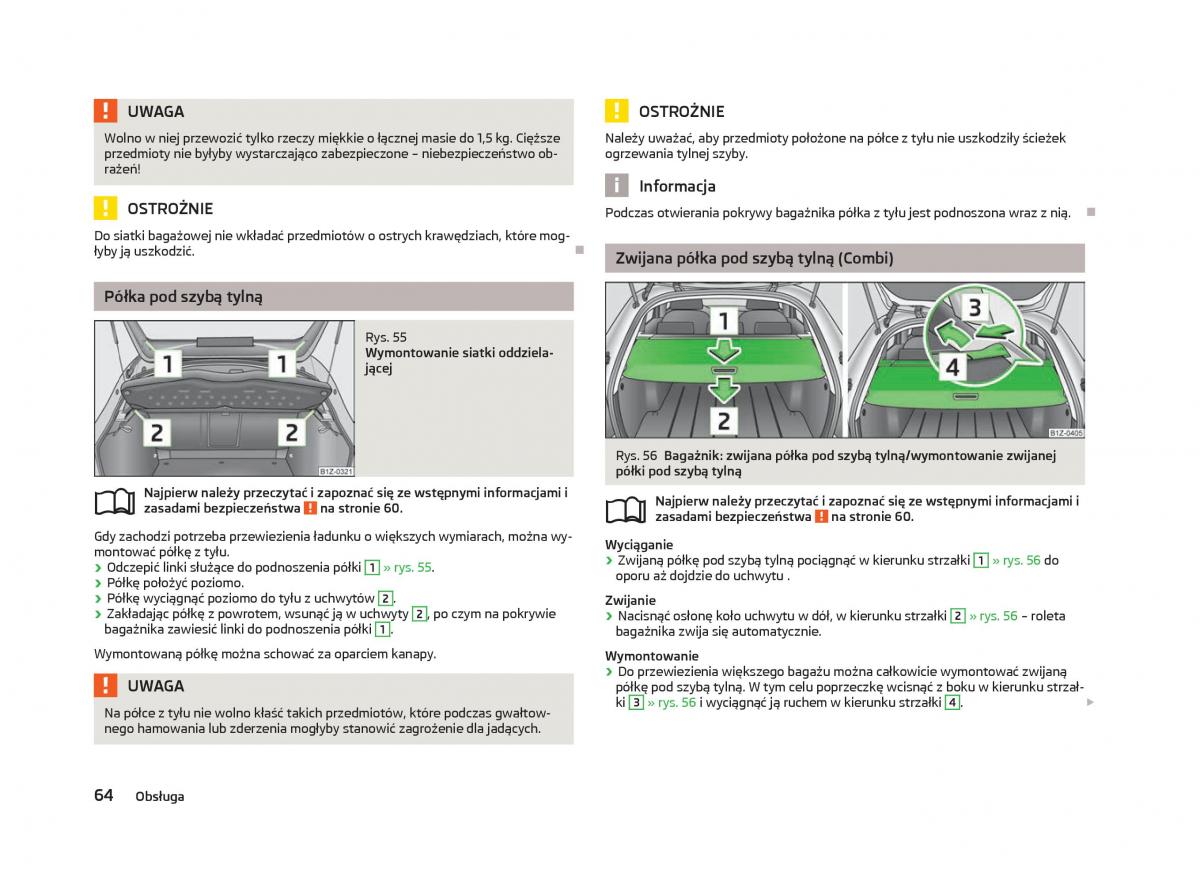 Skoda Octavia III instrukcja obslugi / page 66