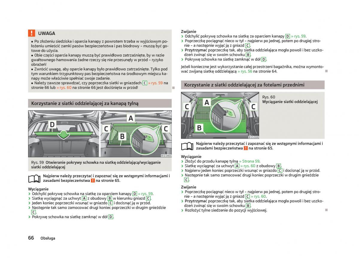 Skoda Octavia III instrukcja obslugi / page 68