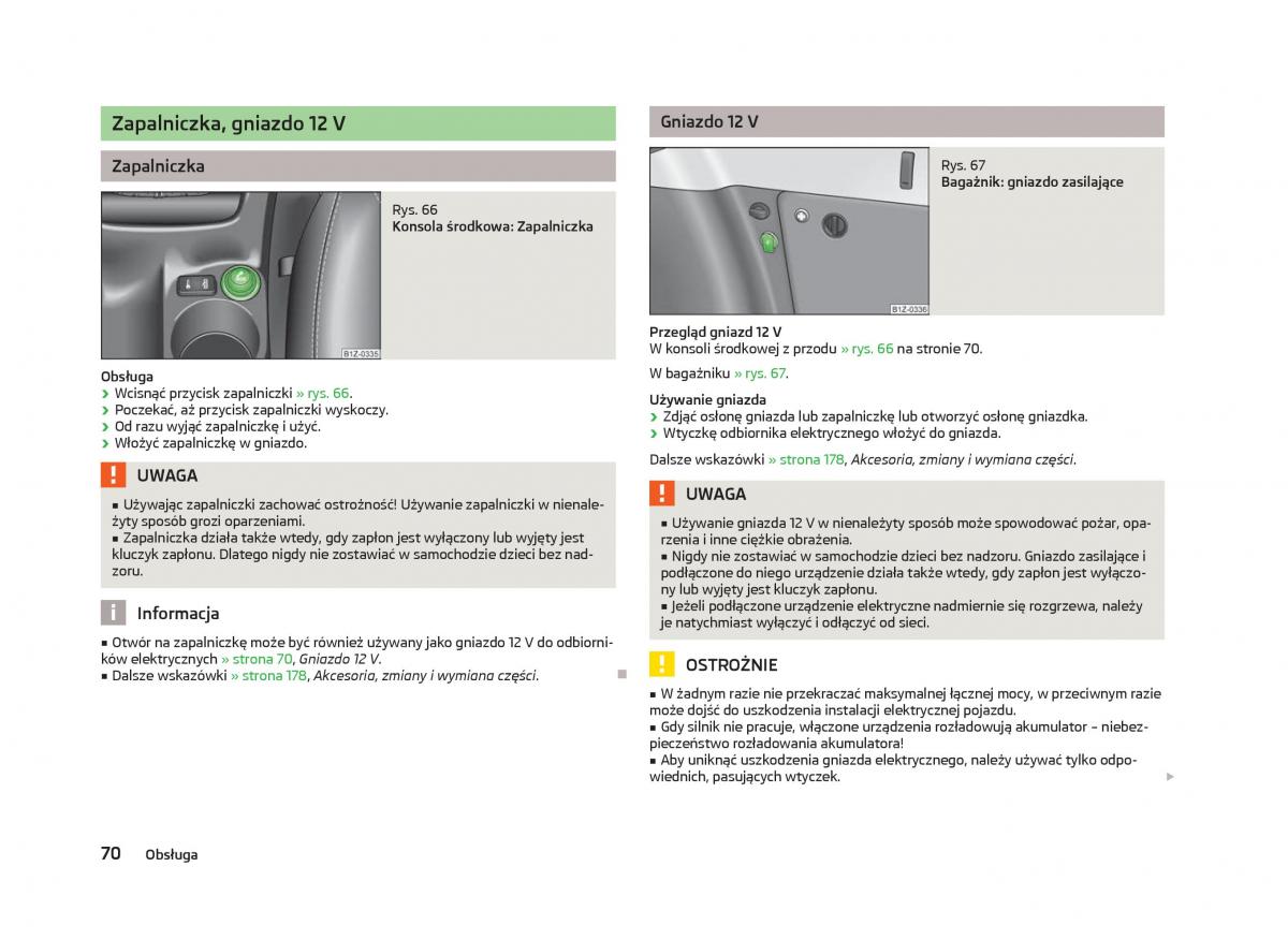 Skoda Octavia III instrukcja obslugi / page 72