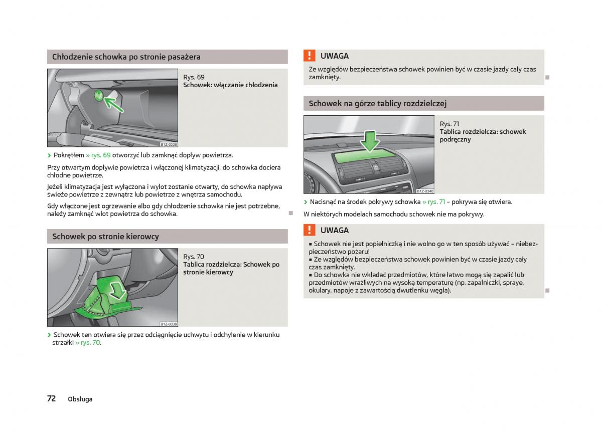 Skoda Octavia III instrukcja obslugi / page 74