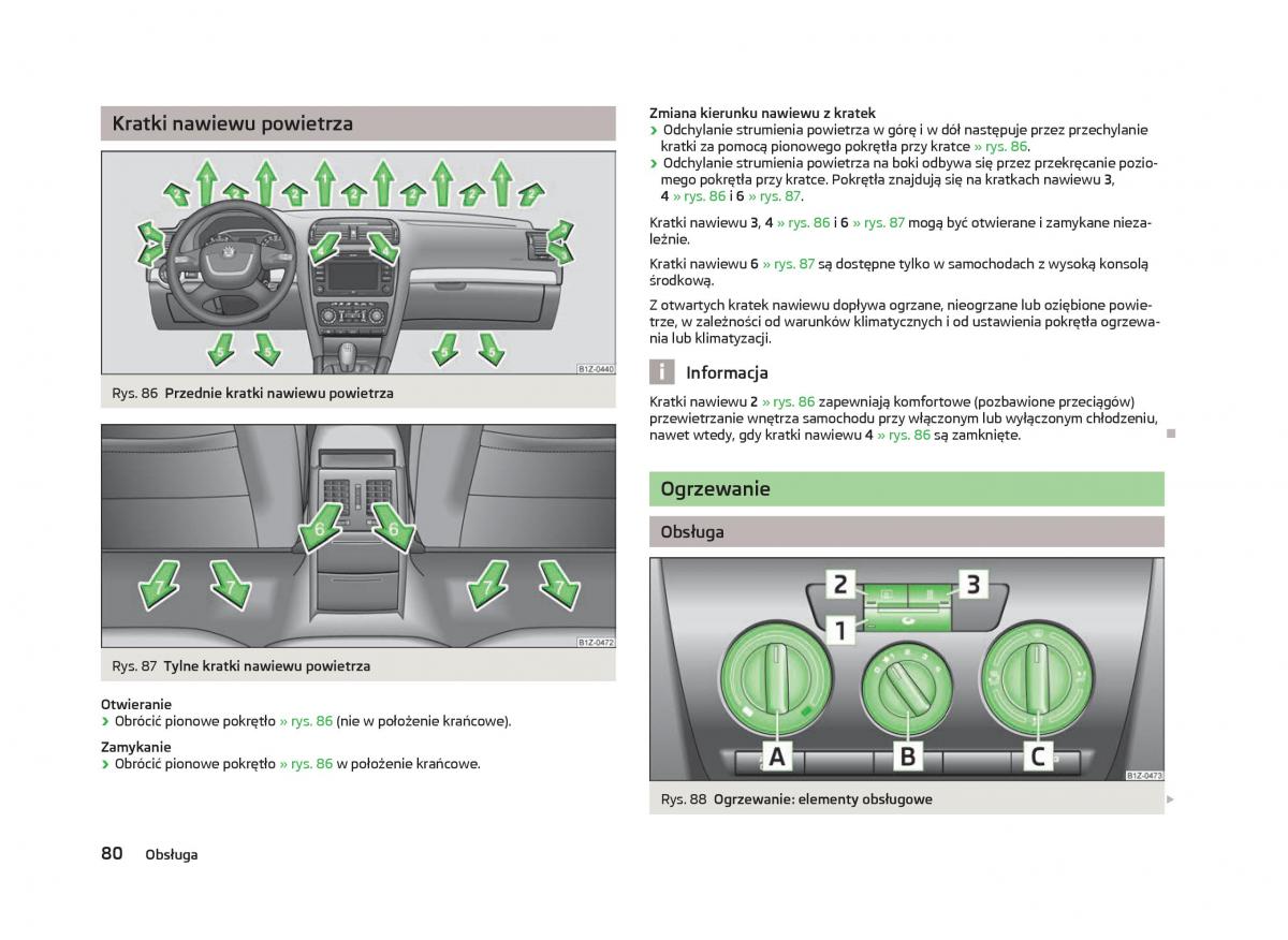 Skoda Octavia III instrukcja obslugi / page 82