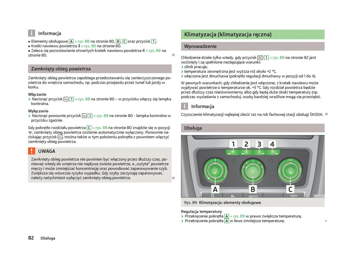 Skoda Octavia III instrukcja obslugi / page 84