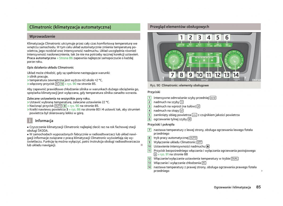 Skoda Octavia III instrukcja obslugi / page 87