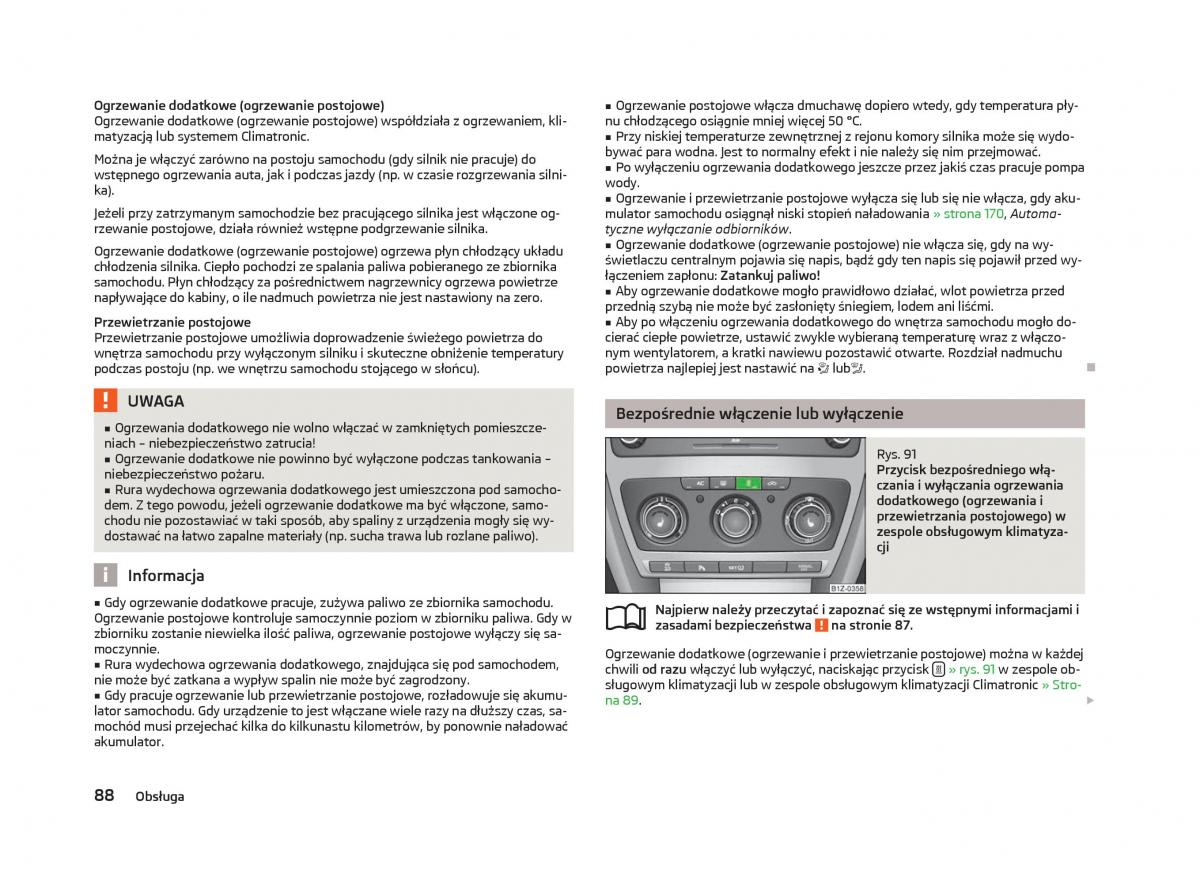 Skoda Octavia III instrukcja obslugi / page 90