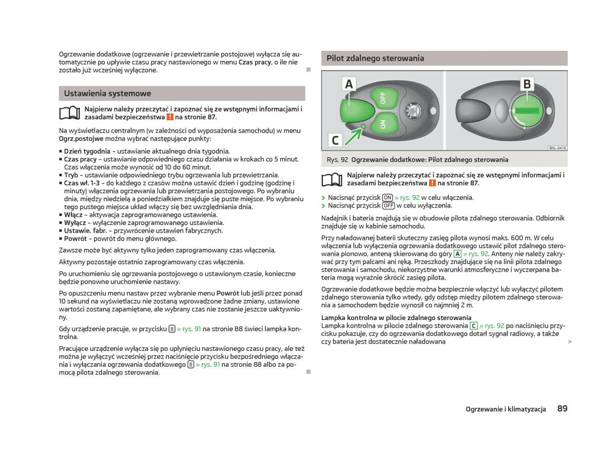 Skoda Octavia III instrukcja obslugi / page 91