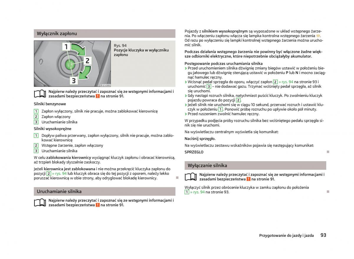 Skoda Octavia III instrukcja obslugi / page 95