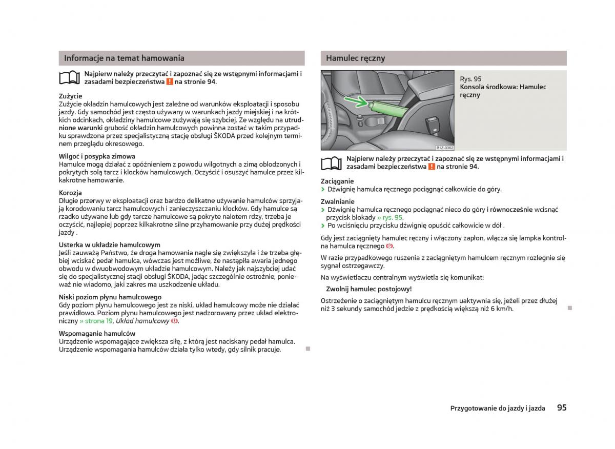 Skoda Octavia III instrukcja obslugi / page 97