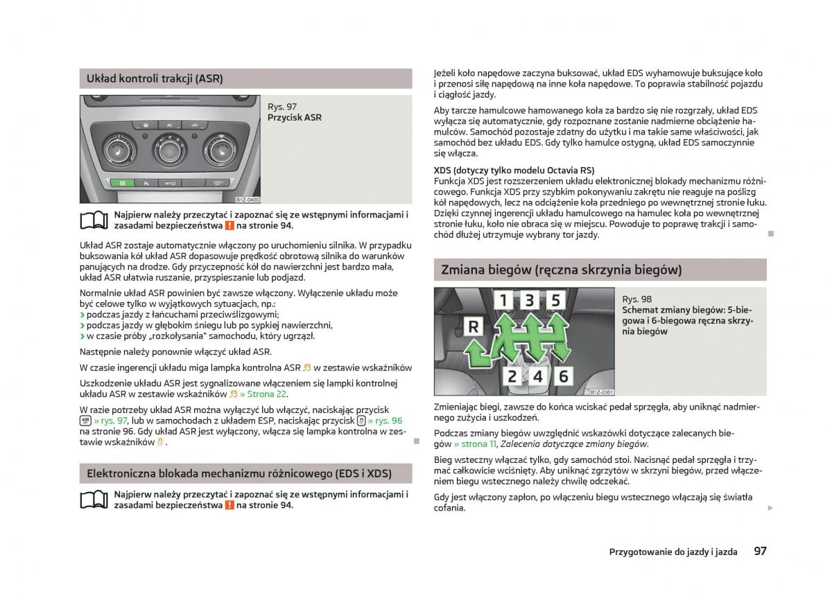 Skoda Octavia III instrukcja obslugi / page 99