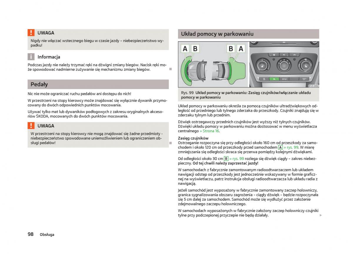 Skoda Octavia III instrukcja obslugi / page 100