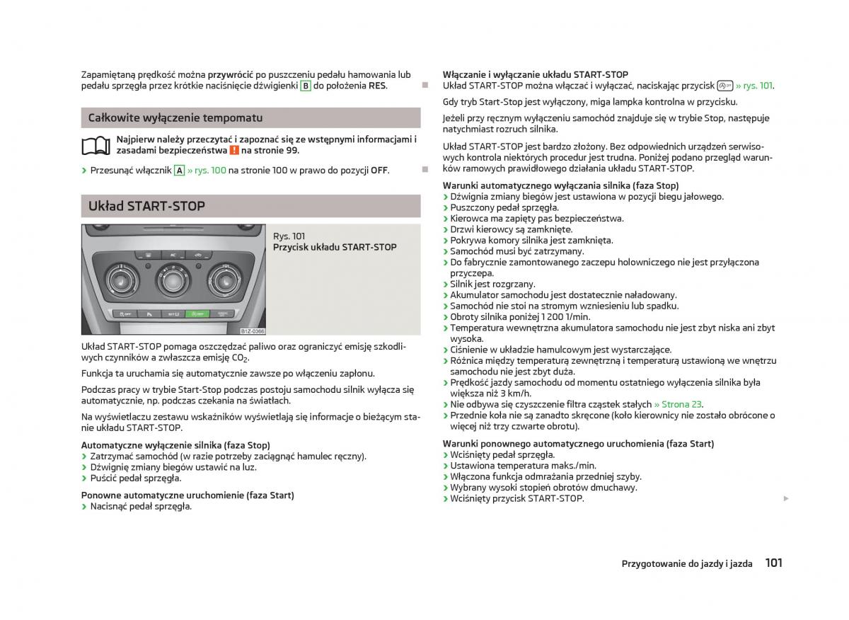 Skoda Octavia III instrukcja obslugi / page 103