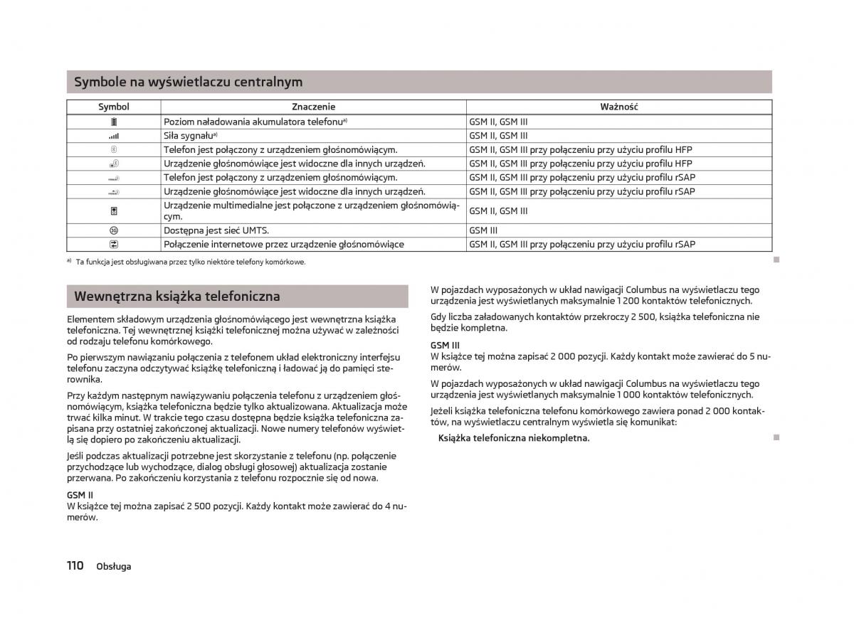 Skoda Octavia III instrukcja obslugi / page 112