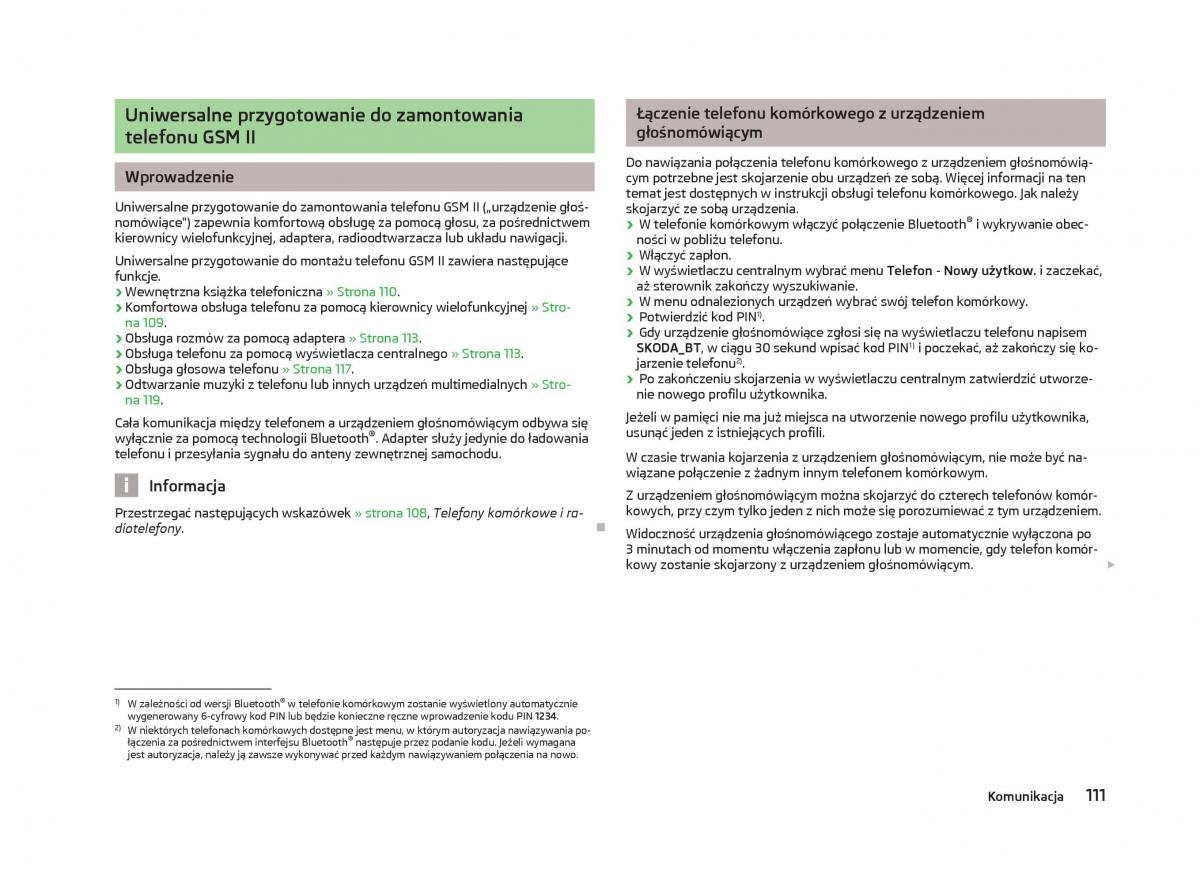 Skoda Octavia III instrukcja obslugi / page 113