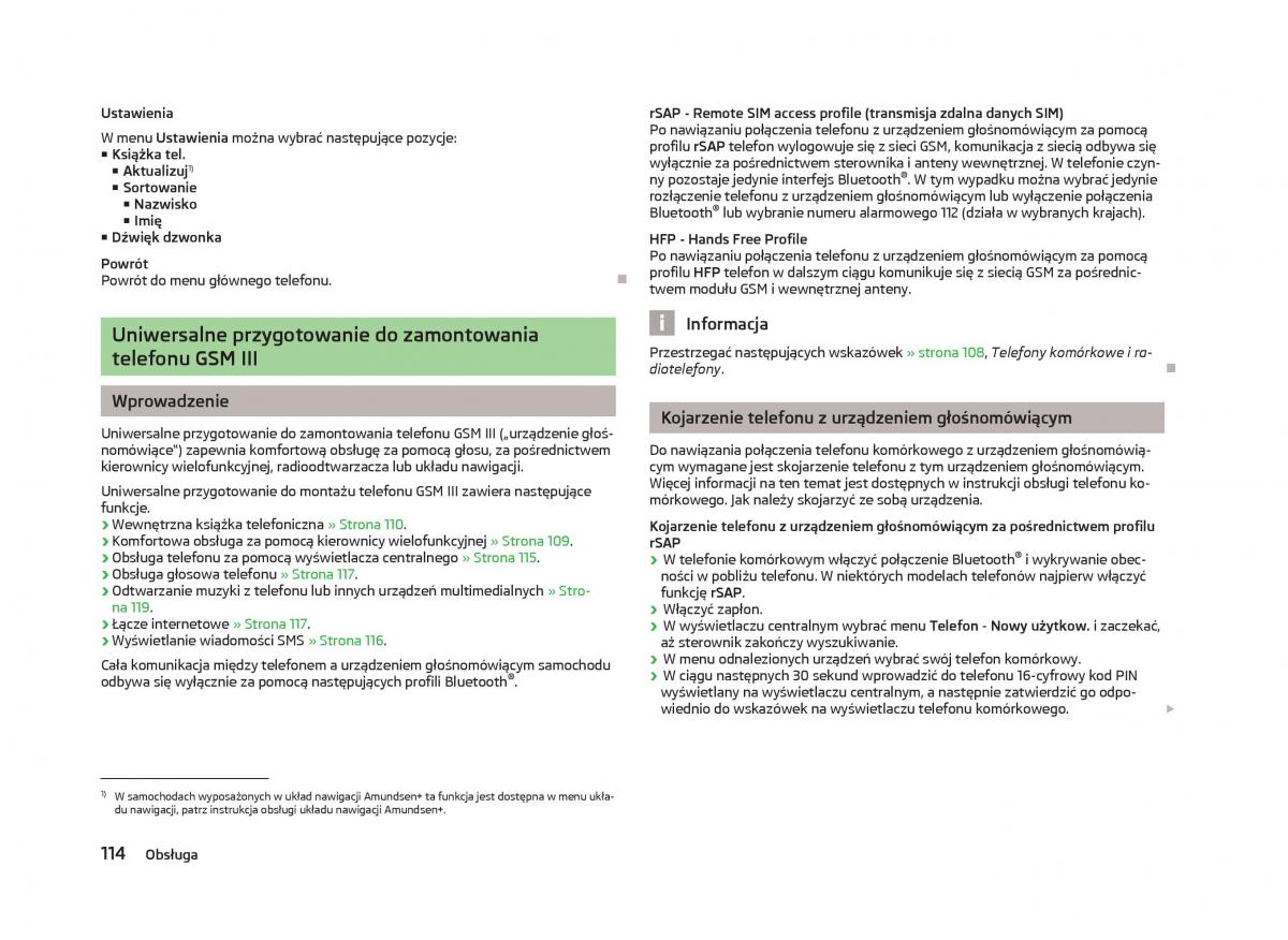 Skoda Octavia III instrukcja obslugi / page 116